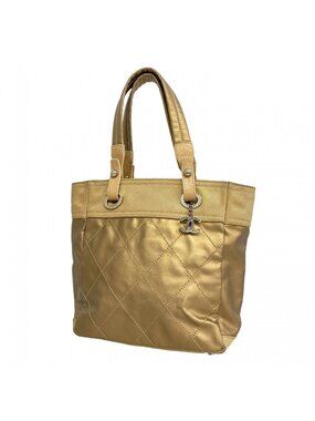 Chanel Tote Paris Biarritz Beige Gold Silver